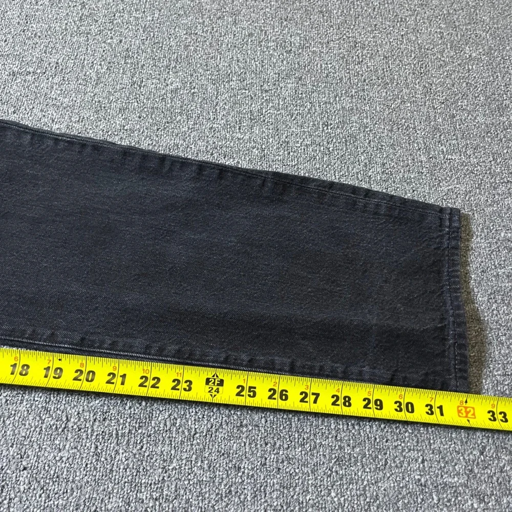 Levi's 501 Original Fit Jeans W32 L32 Black Straight Leg Button Fly Denim Big E